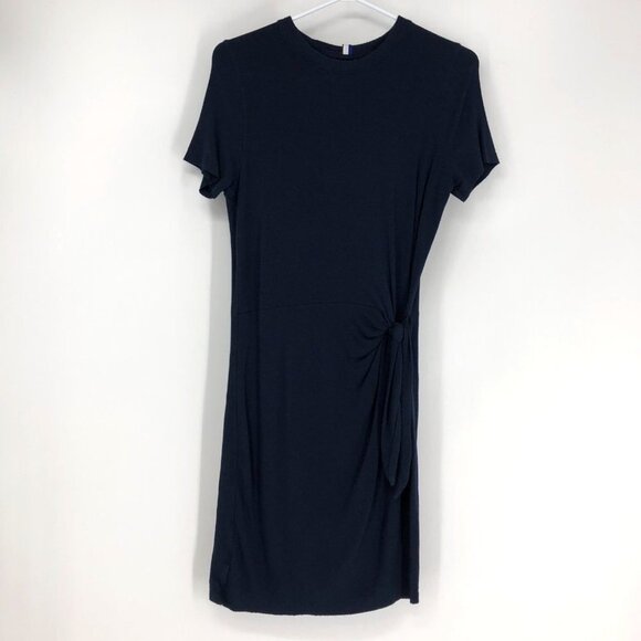 Kit And Ace Tie Brushed Dress Short Sleeve Crewneck Cashmere Blend Women's  M - Picture 2 of 16